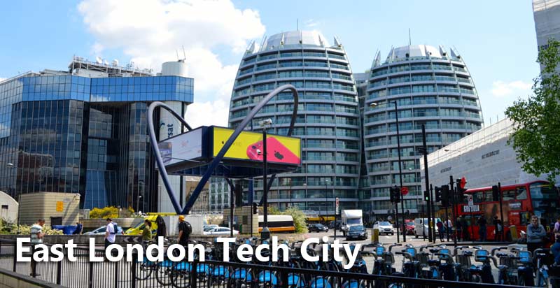 City scape of east london tech city